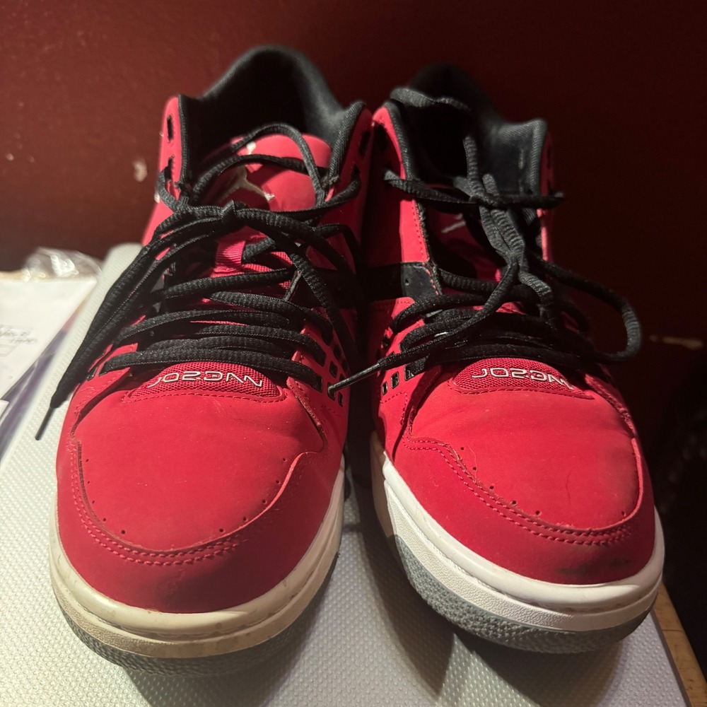 Jordan Flight 45 Low Gym Red Black Mens Sneakers 317820-601 Size 9.5
